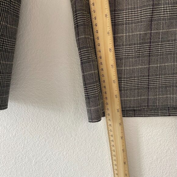 Cato Women's Pants Dress Plaid Gray Wide Leg Mid Rise Size 8 - Picture 8 of 13